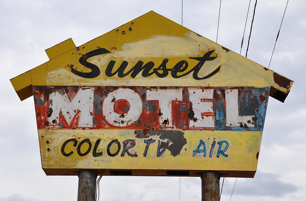 Sunset Motel Pine Bluffs, WY; Flickr