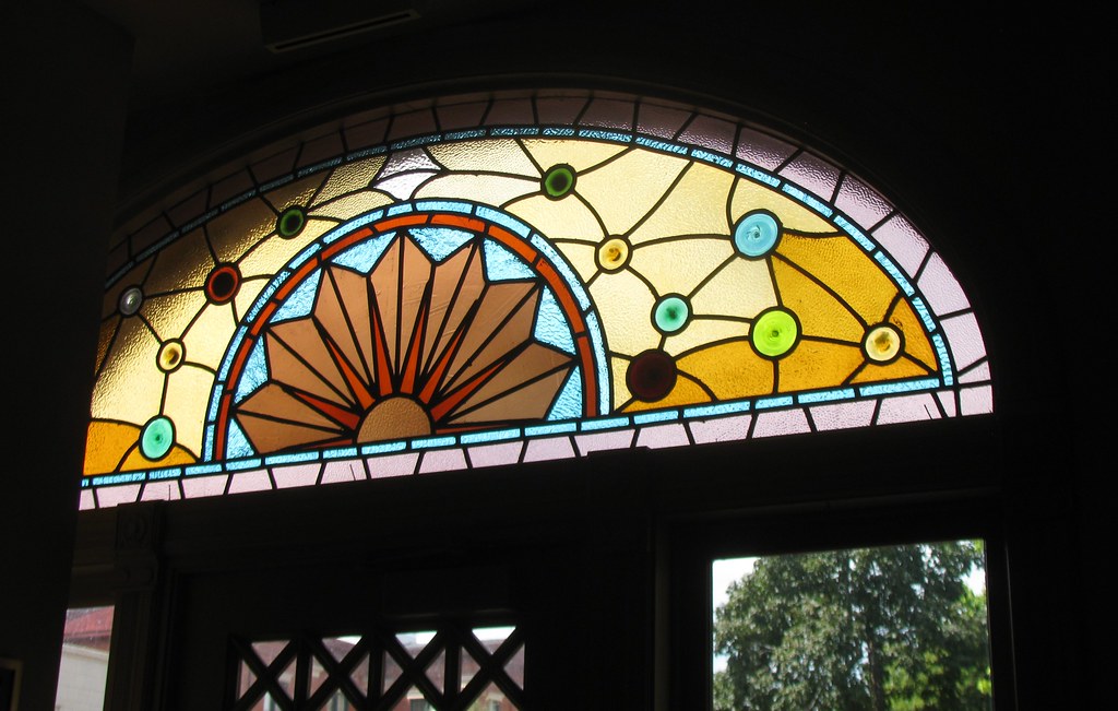 Opera House Glass In the Woodstock Opera House. Eden, Janine and