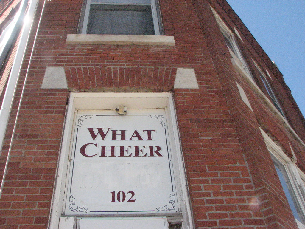 Door across the street from What Cheer Opera House Flickr