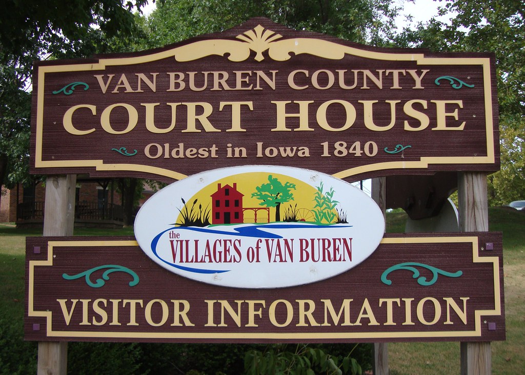 Van Buren County Courthouse Sign (Keosauqua, Iowa) Flickr
