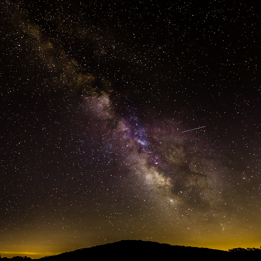 Milky Way over Brasstown Bald GA 12 image panorama of the … Flickr