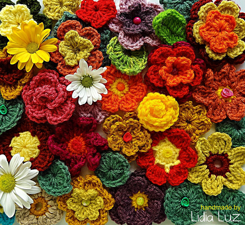 Manhãs de setembro, flores de crochê "Eu quero sair Eu