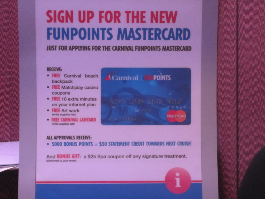 Carnival Mastercard Funpoints credit card Carnival Cruise … Flickr