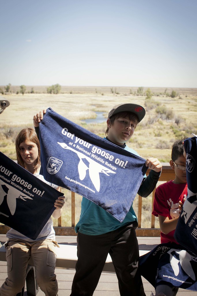 Get Your Goose On! A Pilot Butte Elementary Student poses … Flickr