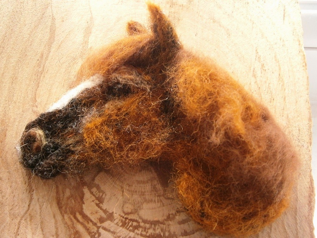 needle felted horse portrait all needle felted including t… Flickr