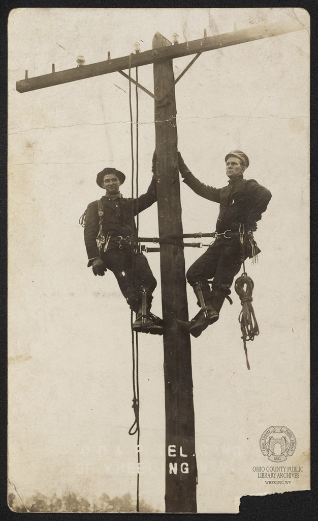 Real Photo Postcard "C. D. & P. Tel. Gang of Wheeling, W.… Flickr