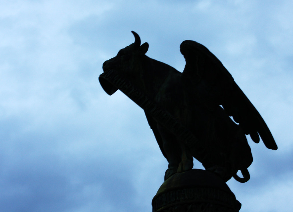 Gargoyle Silhouette On the square Saint Eprvre, in fron of… Flickr