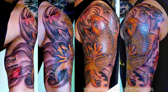 Tattoo Design Koi Fish Half Sleeve | Www.annahangtattoovn.co… | Flickr 313_x_570_jpg