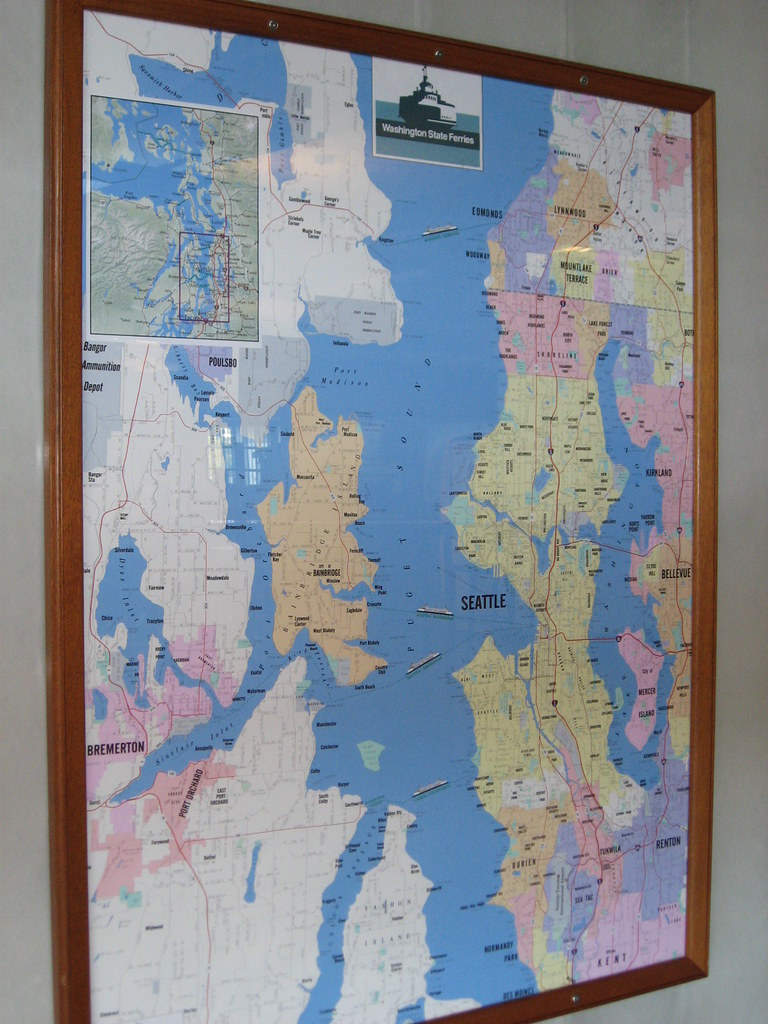 Puget Sound Ferry Map Ferries New Puget Sound Map at Colman Dock Flickr