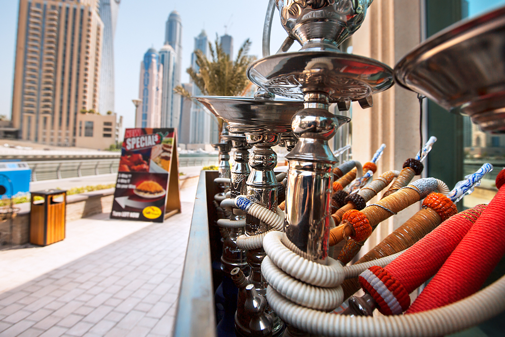 Hookahs Some Hookahs sitting outside a restaurant on an em… Flickr