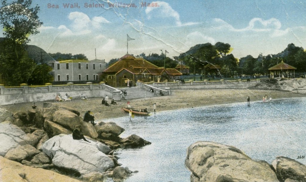Salem Willows Bathing Beach Postcard Salem Willows Park Fo… Flickr