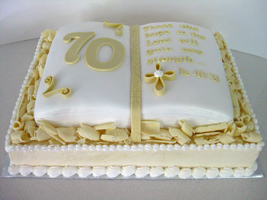 Birthday cakes can sometimes look tricky to make at home but we've got lots of easy birthday cake recipes and ideas for amateur bakers to make. 70th Birthday Cake For A Former Pastor Chocolate Cake Fil Flickr