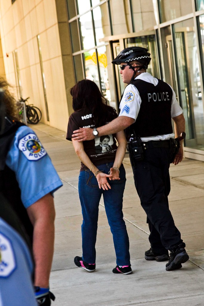 Female Protestor Arrested Scenes From Protest Against U.S.… Flickr