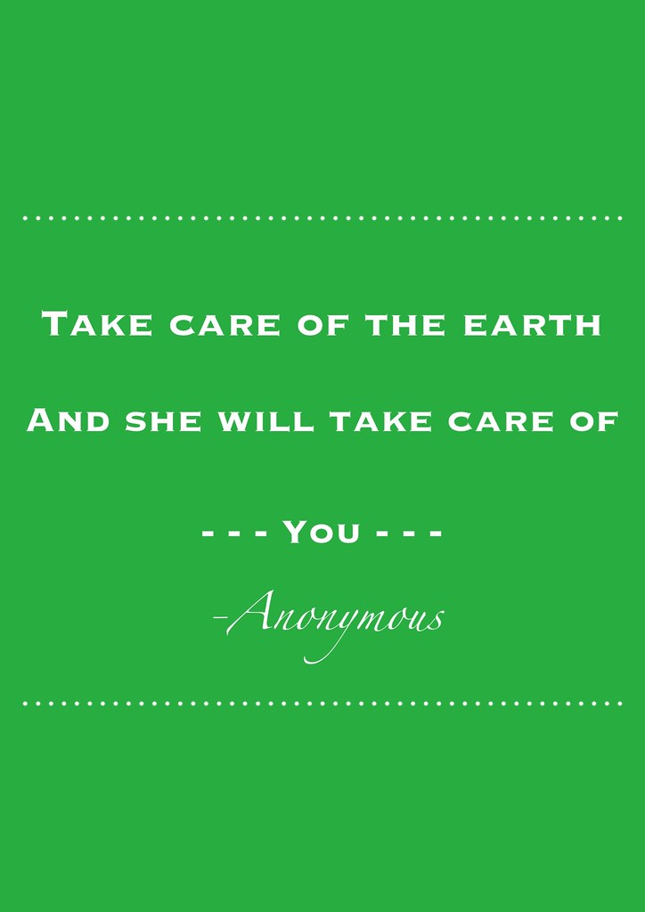 Awasome Quotes About Taking Care Of The Earth References Take Care Of The Earth And She Will Take Care Of You" | Flickr