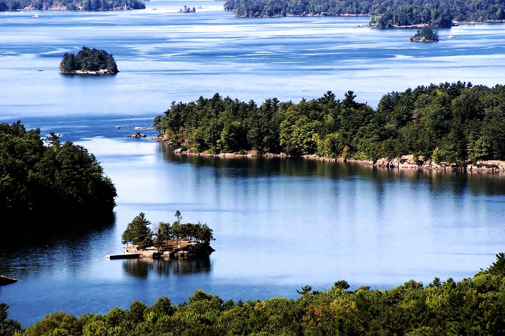 The St. Lawrence River Looking west towards Lake Ontario. … Flickr