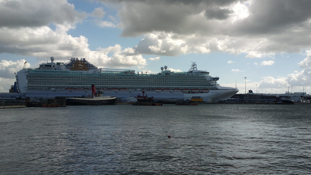 Southampton Docks Four ships The Liner Azura, the