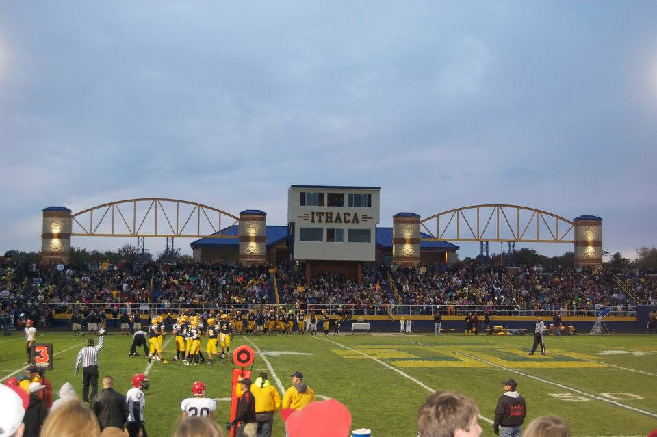 Ithaca High School Football Field from the visitor's side Flickr