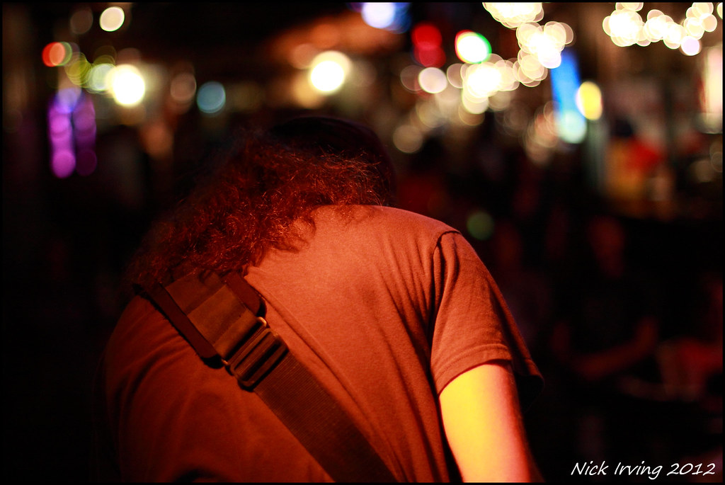 MazMyth Olive's Nyack NY guitarist looking from stage Nick Irving