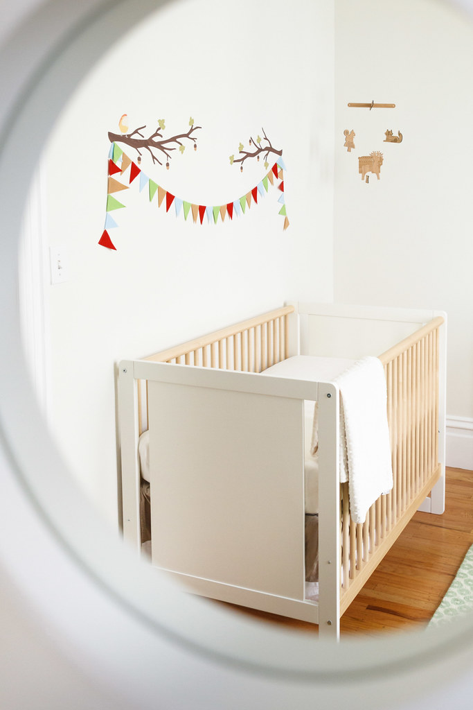 278/366 sneak peek The crib, decal, bunting, and mobile, a… Flickr
