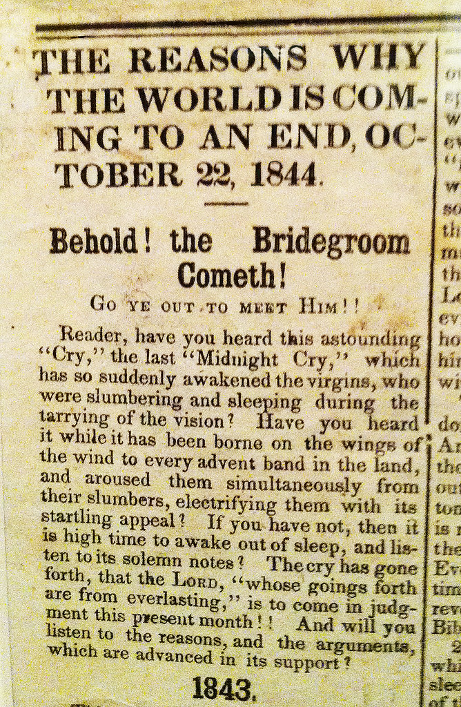End of the World, October 22nd 1844 Newspaper Article, Fen… Flickr