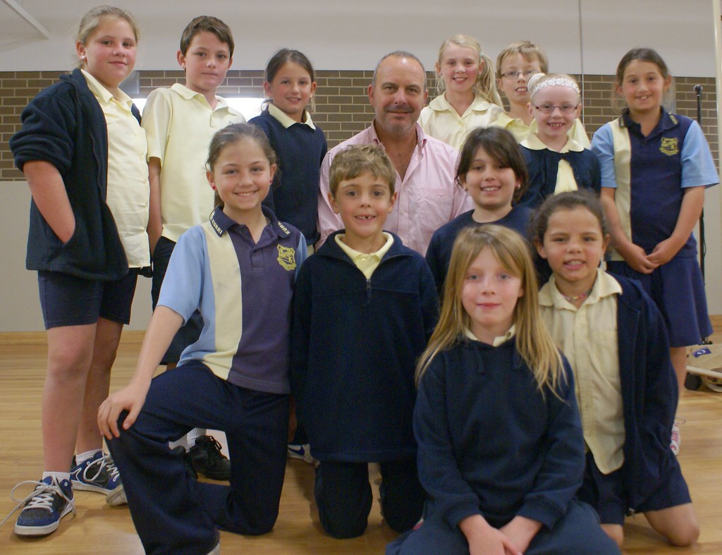 Andrew Daddo's Visit Kurri Library and local schools. Cessnock
