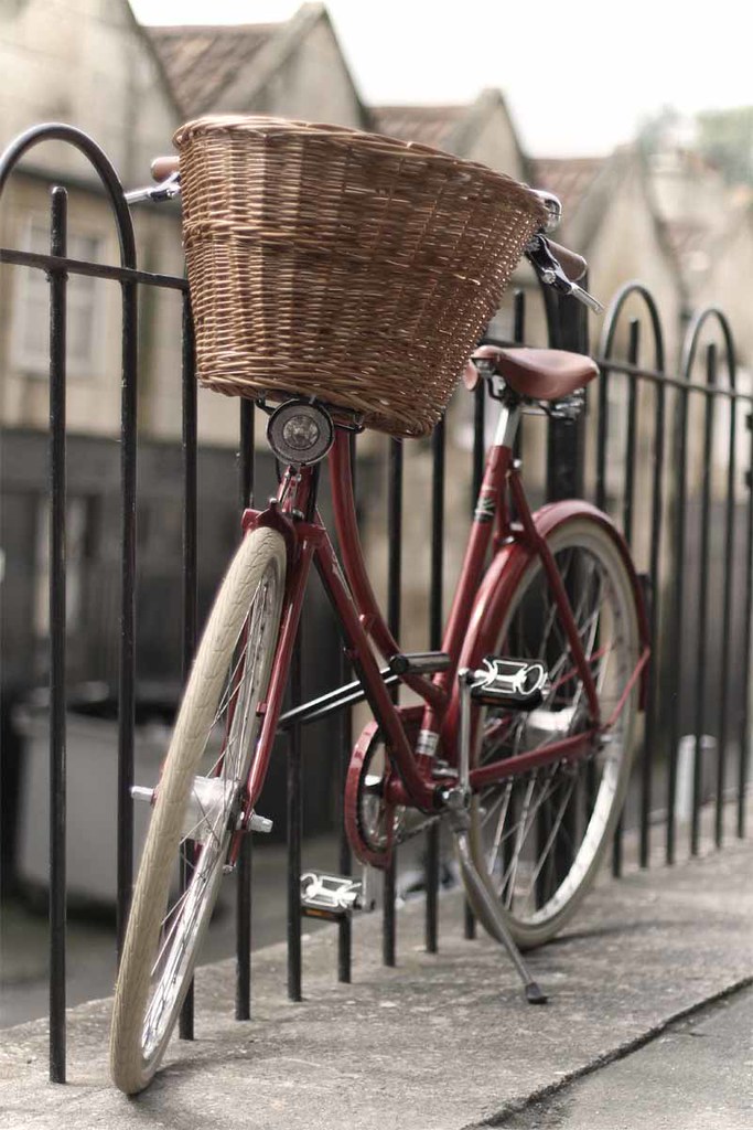 Red Bike with Wicker Basket Paul * Flickr