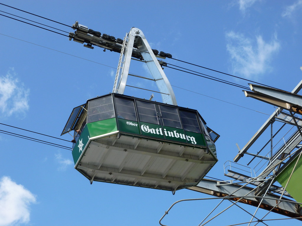 Gatlinburg One of the trams arriving at the base station. heytampa