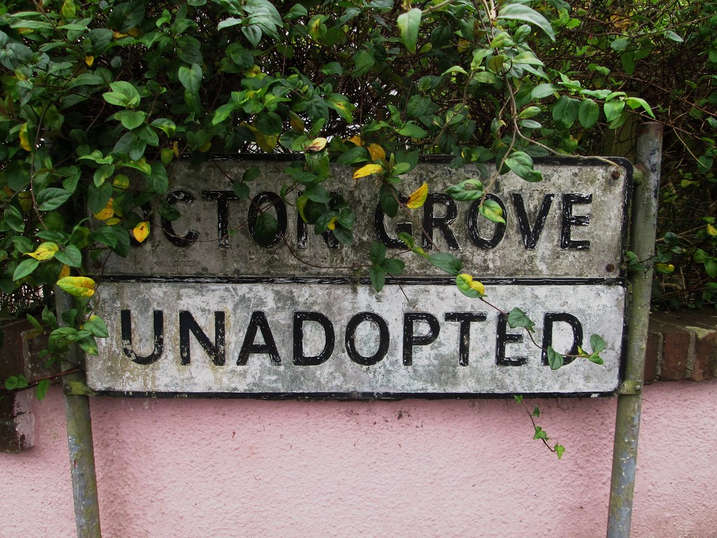 Unadopted Road Sign I suspect Council issue. This road has… Flickr