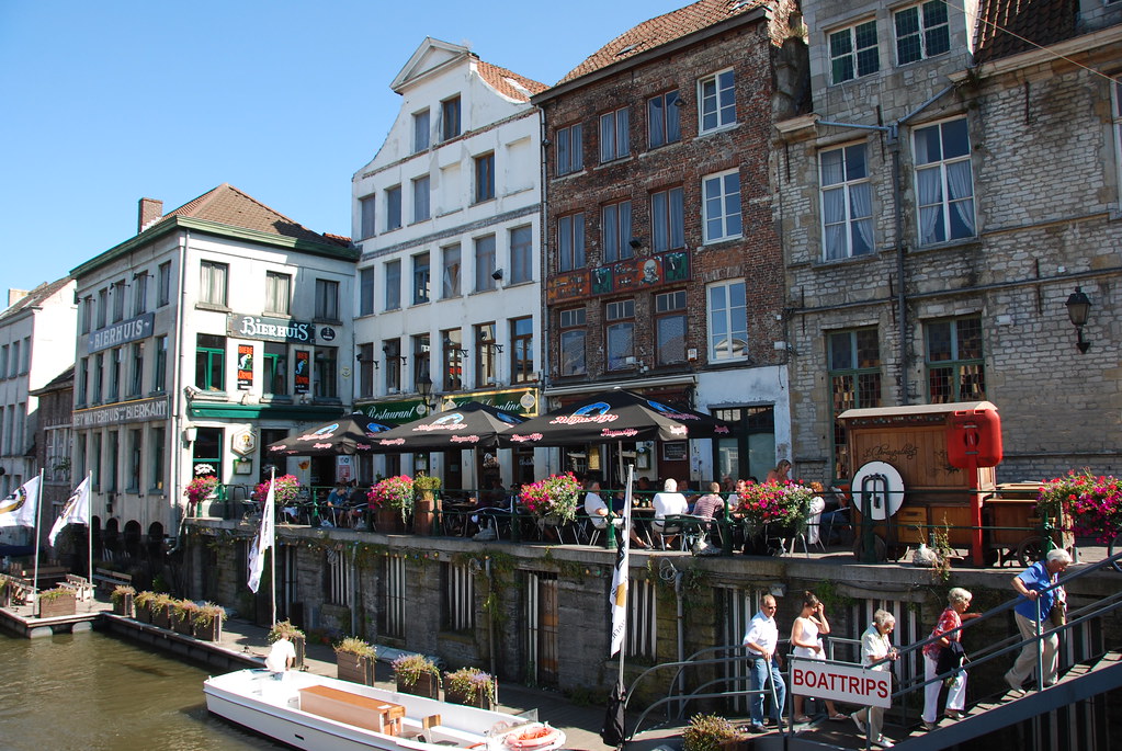 Ghent Beerhouse From Bridge Opposite Kleine Vismarkt Flickr