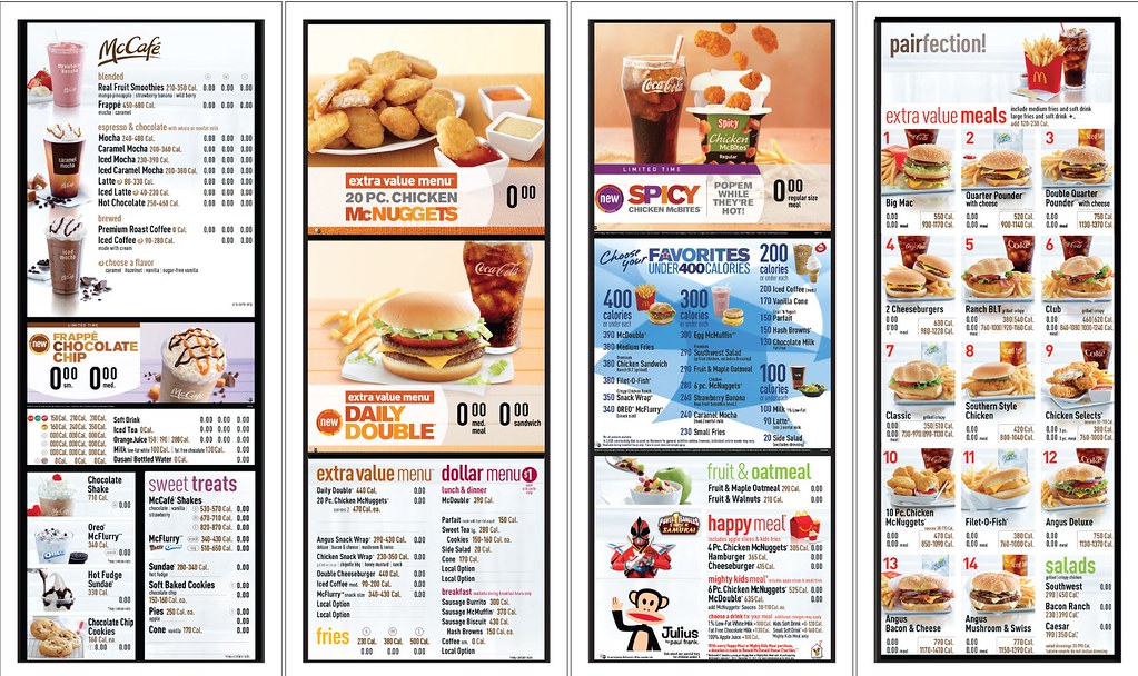 McDonald's USA Full Nutritional Menu Board McDonald's USA… Flickr