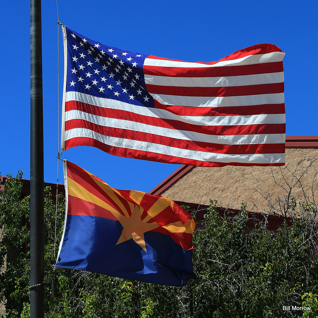 FLAGS AT HALFSTAFF FOR LARRY DEVER Flags at Buena High Sc… Flickr