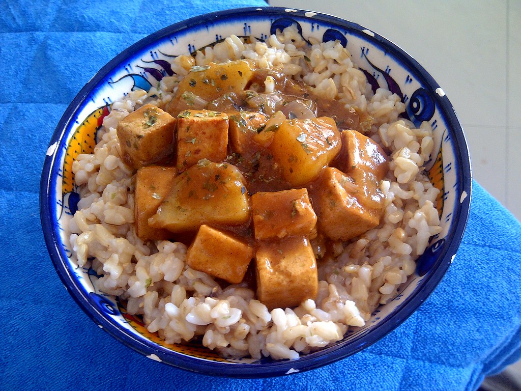 Tofu & Potato Japanese Curry with Brown Rice KYANNE* Flickr