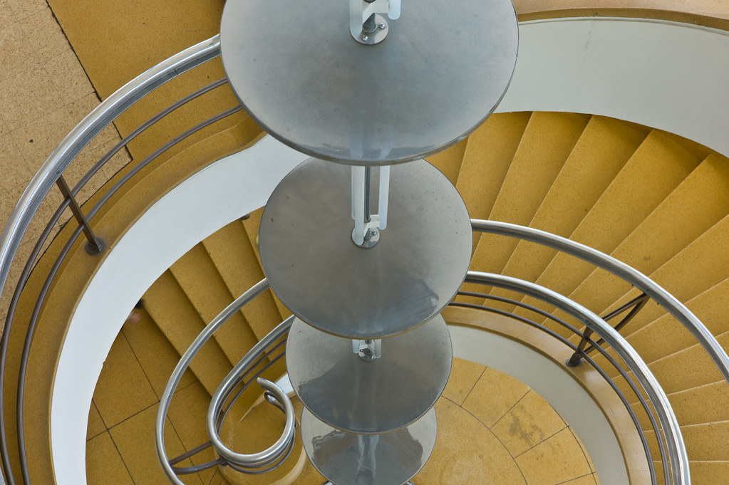 Spiral Staircase The spiral staircase of the De La Warr, M… Flickr