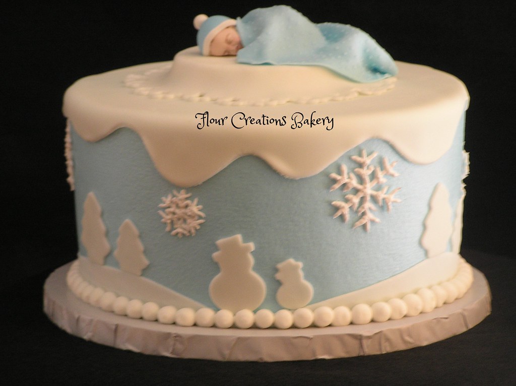 Winter Baby Shower Cake Baby Shower Winter Cake Flickr