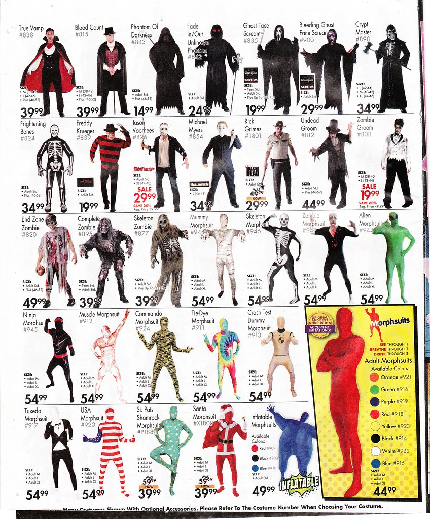 Page of "scary" Halloween costumes From the Party City 201… Flickr