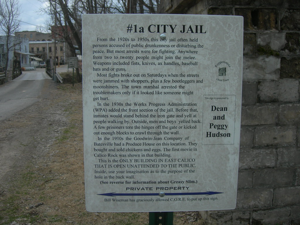 Old City Jail Marker Located in East Calico Rock, Arkansas… Flickr