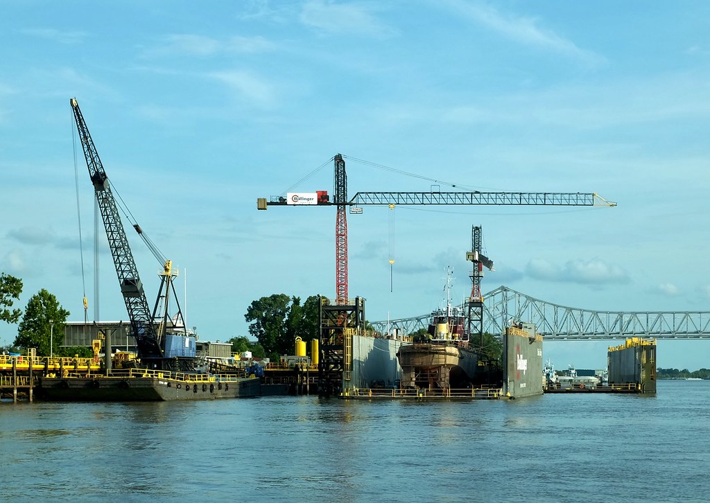 Drydock with Cranes New Orleans Neal Wellons Flickr