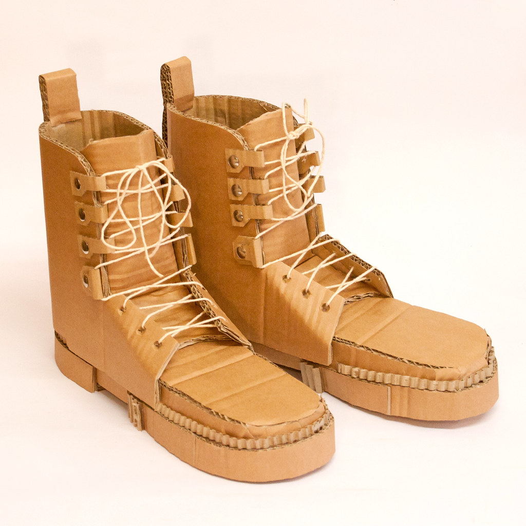 More Boots for sale Another pair of plain Cardboard Boots … Flickr