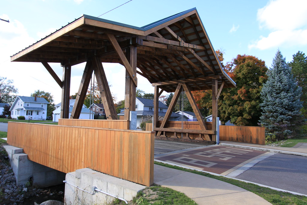 Liberty St. Bridge Shortest covered bridge in the U.S.A. Bazzoli