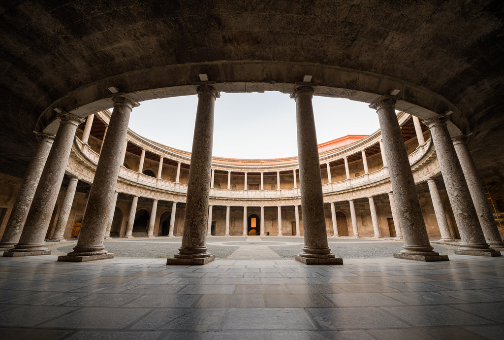 The Patio Palace of Charles V (patio). The Alhambra, Grana… Flickr