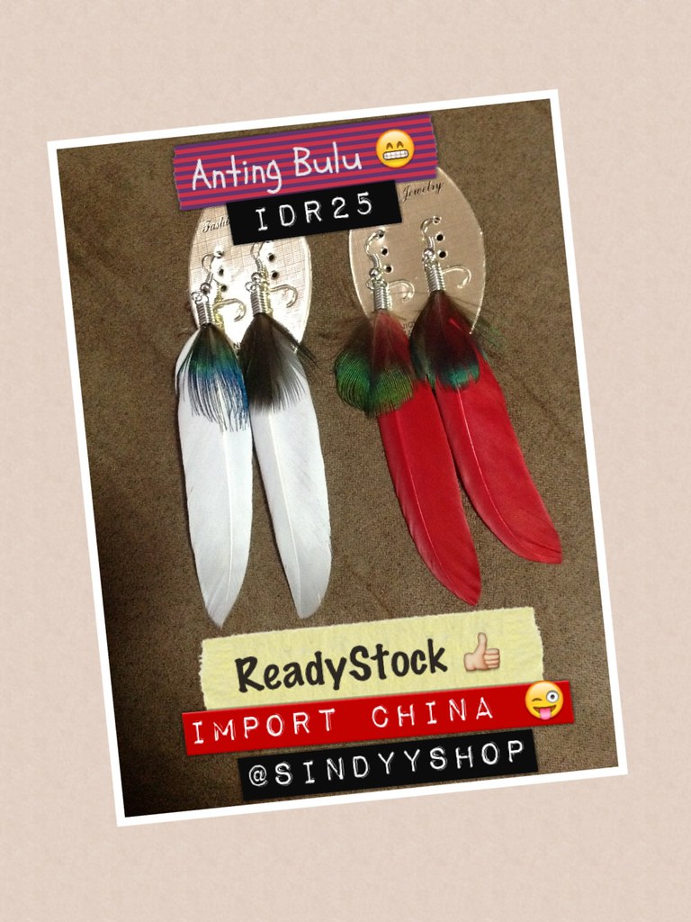 aniting bulu unggas perhiasan wanita anting bulu unggas ca… Flickr