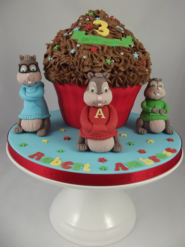 Alvin and the chipmunks giant cupcake Sweet Treats cakes by Allison