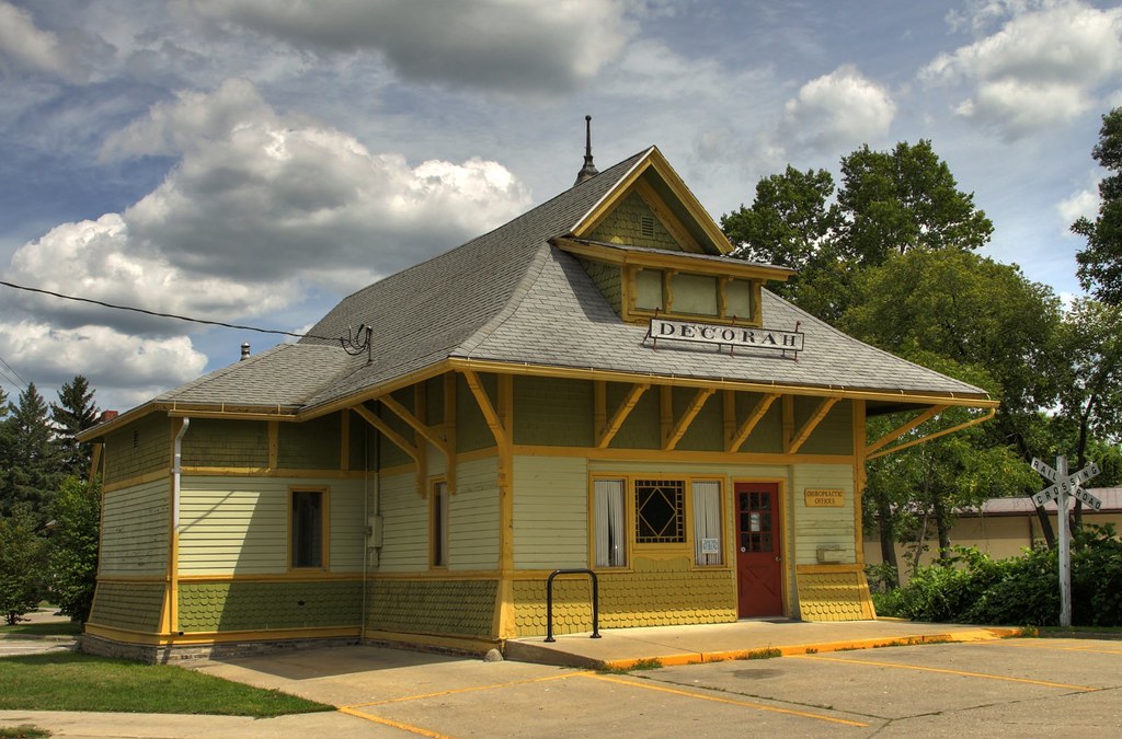Milwaukee Road Railroad Depot Decorah, Iowa Lights in my hometown