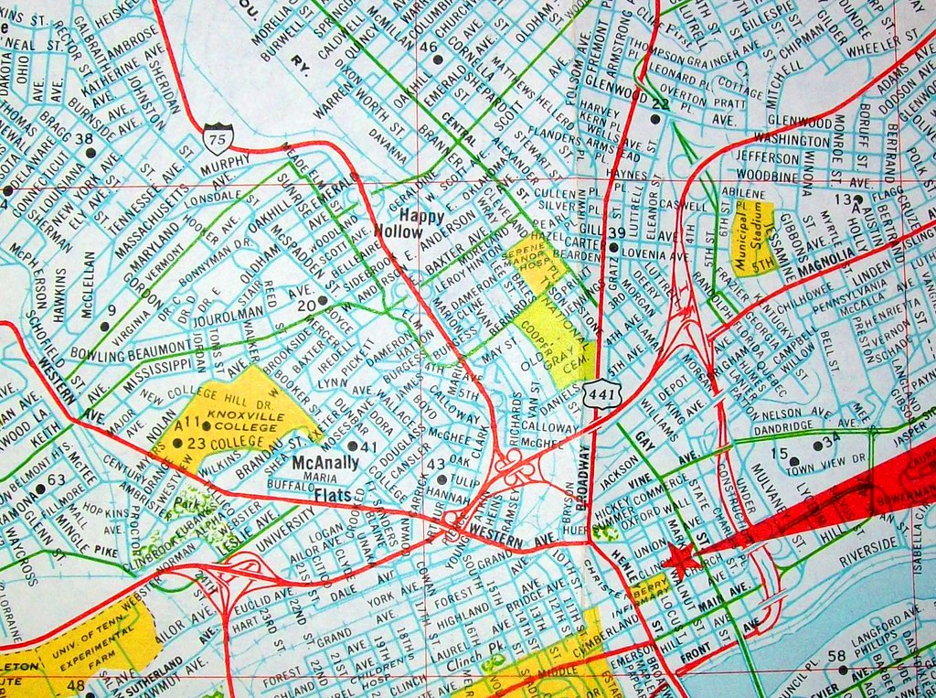 Map Of Knoxville Tn Area Knoxville TN 1973 Map by Ashburn Maps, published for a ban… Flickr