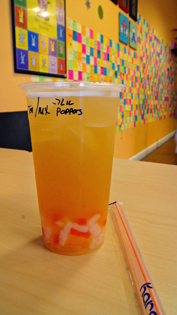 Lychee Green Tea with Fruit Jelly & Popping Boba applel0ve Flickr