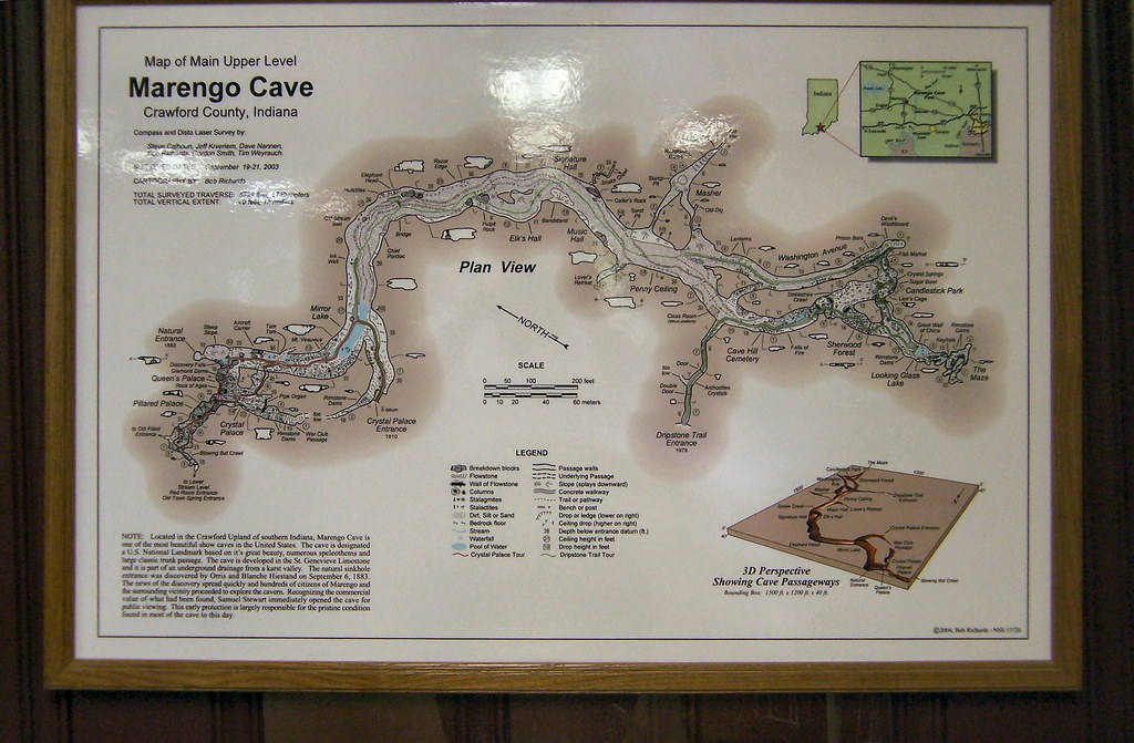 Trip2005E 145.jpg The map of Marengo Cave David Casteel Flickr