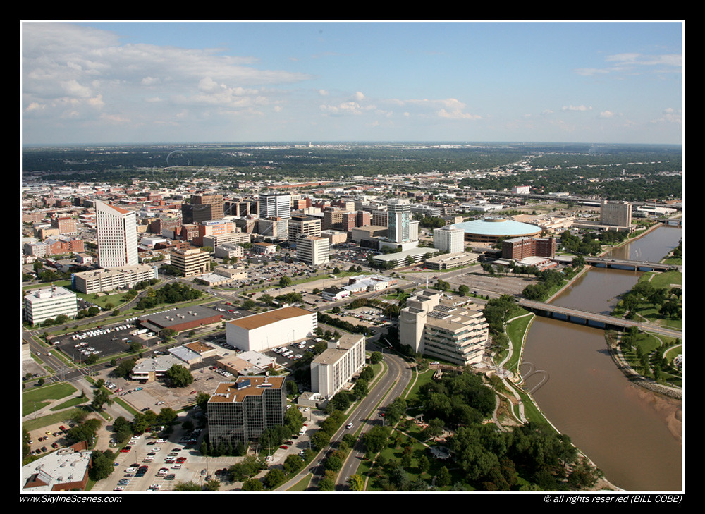 Arkansas River, Wichita, kansas Aerial of the Downtown Sky… Flickr