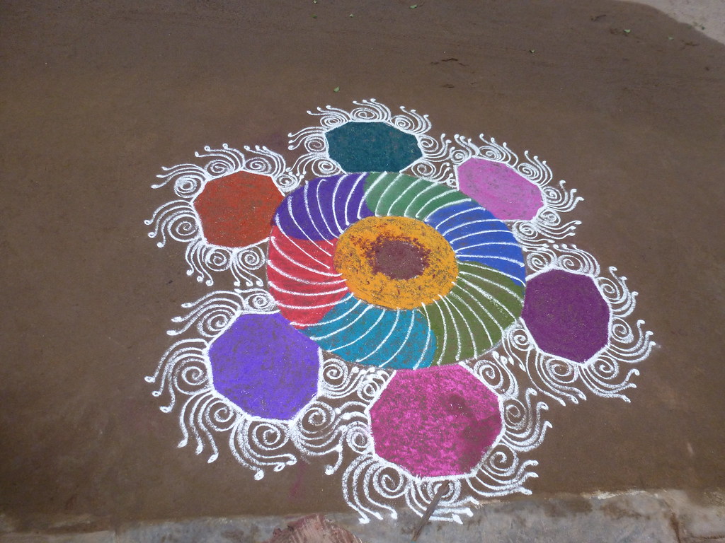 Colour Kolam வண்ணக் கோலம் Color Kolam Effortlessly upl… Flickr