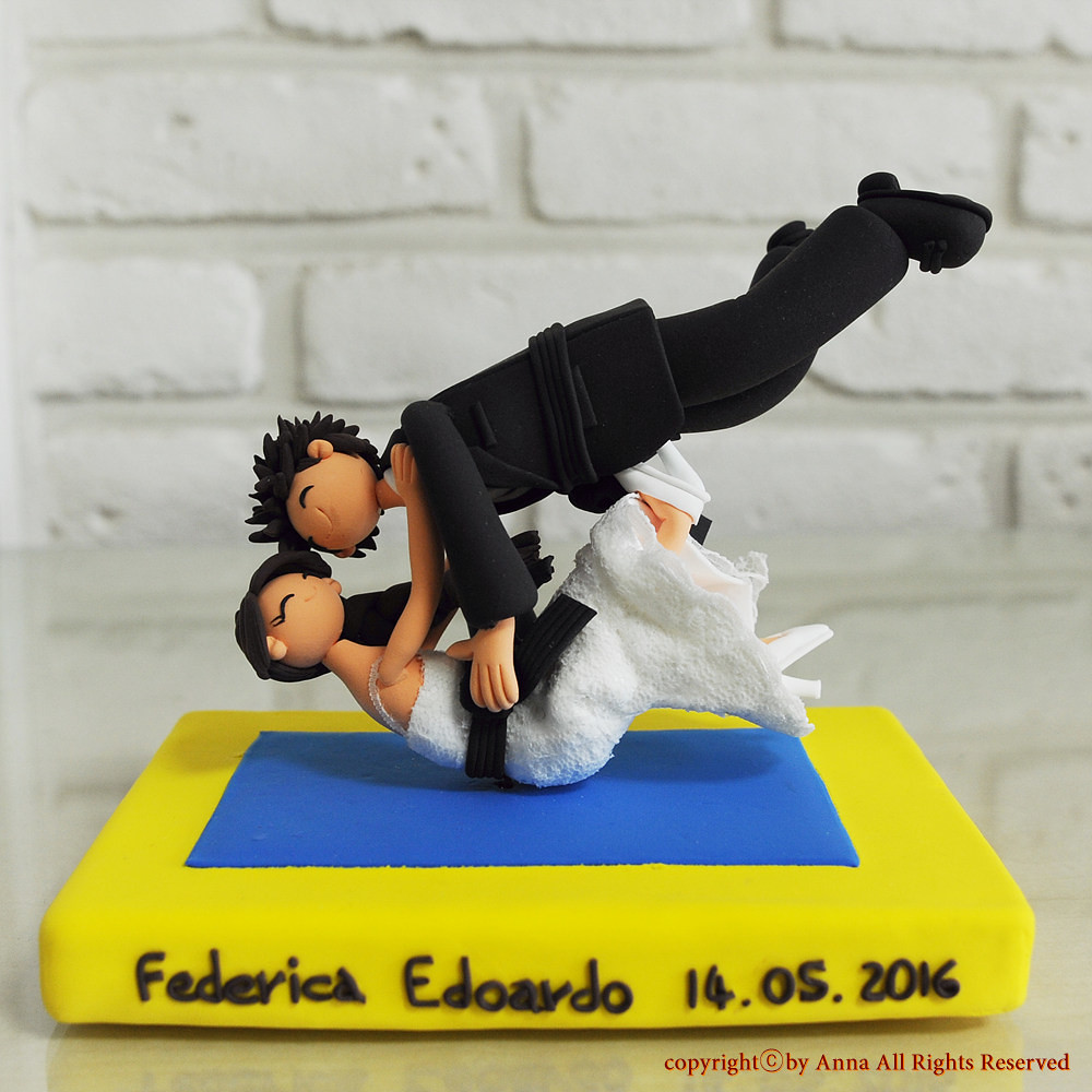 Judo theme wedding cake topper Anna Cho Flickr