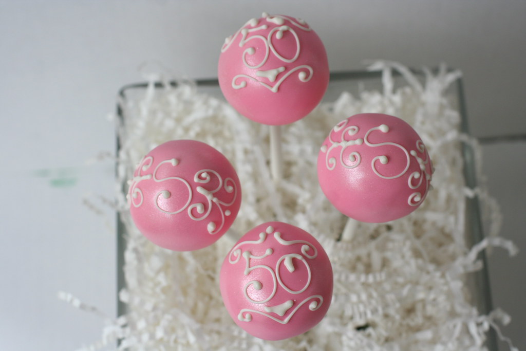 50th Birthday Cake Pops These cake pops make turning 50 oh… Flickr